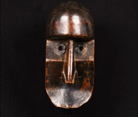 Masque Toma - Sierra Leone - Milieu du XIXᵉ siècle (Dimensions : 31 × 14 cm - Matériaux & patine : Bois dur, très belle patine ancienne - Provenance : Ancienne collection privée française)